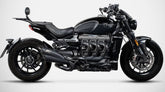 Black Stainless Steel Racing Slip-On And Carbon End-Cap
