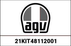 AGV KIT VISOR & SUN VISOR MECHANISM + PAINTED COVERS FLUID, BLACK | 21KIT48112-001