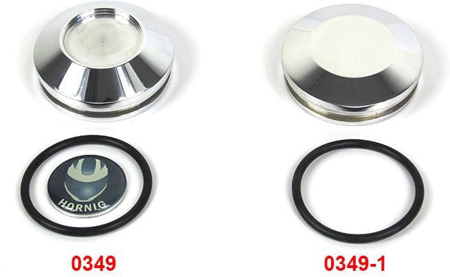 Hornig Swingarm pivot cover left, Without emblem | 0349-1