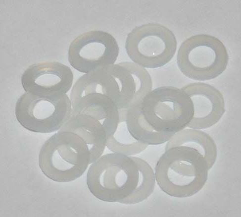 Hornig Screw & captive washer, Black Polyamid Shim external diameter 9,8mm; bore diameter 5,3mm; thickness 1mm | 1506-466
