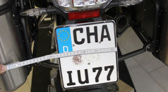 Hornig Licence plate bracket stainless steel adjustable | 18-28