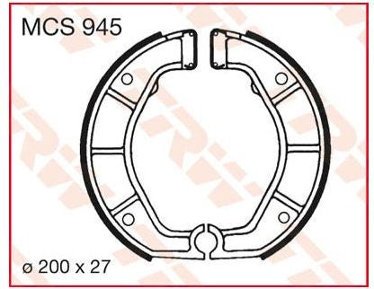 Hornig Brake pads kit (drum brake) rear 9/1989 and up | 3421019
