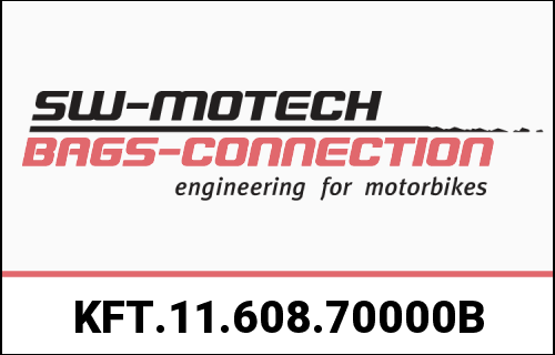 SW MOTECH TRAX ADV aluminium case system. Black. 45/37 l. Triumph Tiger 900 GT/Rally Pro. | KFT.11.608.70000/B