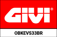 GIVI Aluminum side case Trekker Outback EVO 33 Monokey black, offset to the side, right, SMART SEC LOCK | OBKEVS33BR