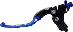 Accossato cable clutch control, standard folding lever, Blue colour, 34 mm, No RST