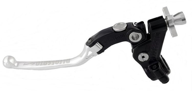 Accossato cable clutch control, standard folding lever, Silver colour, 24 mm, RST