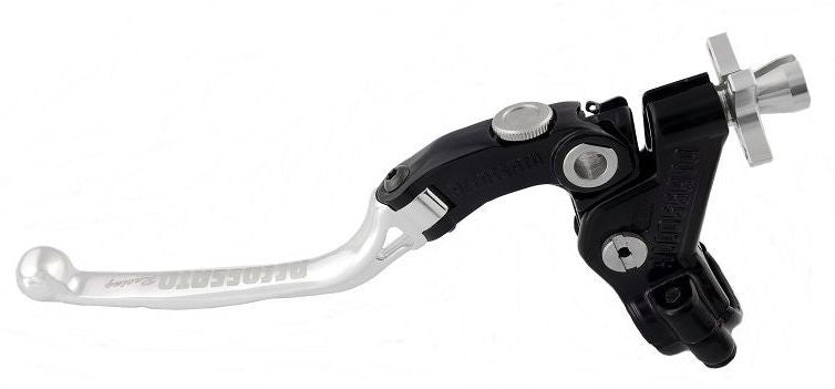 Accossato cable clutch control, standard folding lever, Silver colour, 32 mm, RST