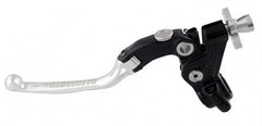 Accossato cable clutch control, standard folding lever provided with hose clamp in titanium colour, silver colour, 34 mm, No RST