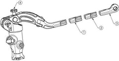 Accossato Insert + screws for "Revolution" clutch and brake master cylinders