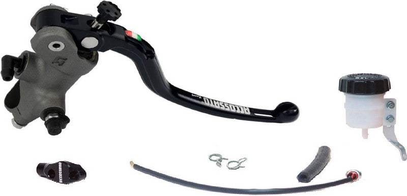 Accossato KITA 3 : master cylinder Ø 19 with fix lever (all Ø 19 except for PRS model) + mirror holder (M8 or Mx 1,25) + idrostop + 30 ml fluid reservoir-kit
