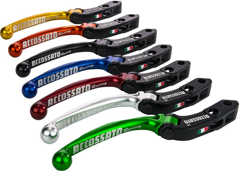 Accossato Spare part folding brake lever for and Brembo radial master cylinders, Silver colour, distance: 18 mm - 19 mm - 20 mm – 21mm, PRS (17 -18-19)