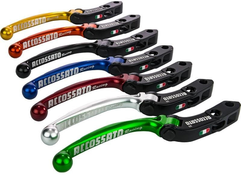 Accossato Spare part folding clutch lever for and Brembo radial master cylinders, Black colour, distance: 16 mm - 18 mm, PRS (15-16-17)