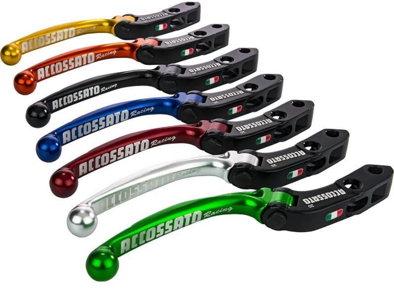 Accossato Spare part folding clutch lever for and Brembo radial master cylinders, Gold colour, distance: 16 mm - 18 mm, PRS (15-16-17)
