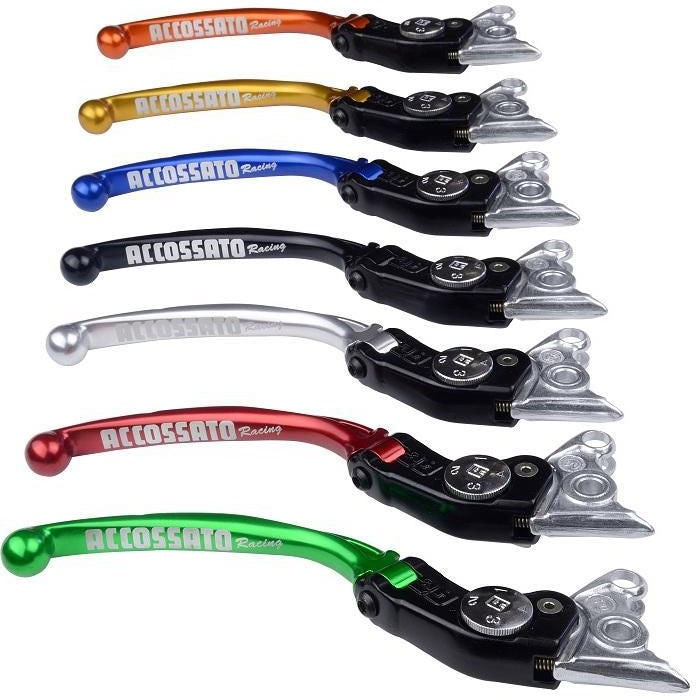 Accossato adjustable folding brake lever for master cylinders