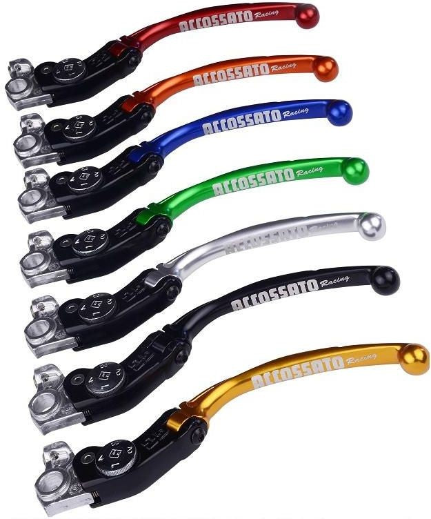 Accossato adjustable folding brake lever for master cylinders