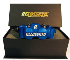 Accossato forged monoblock brake caliper Right, 108 mm, aluminium-made pistons - racing Blue coating  - brake pads ST included