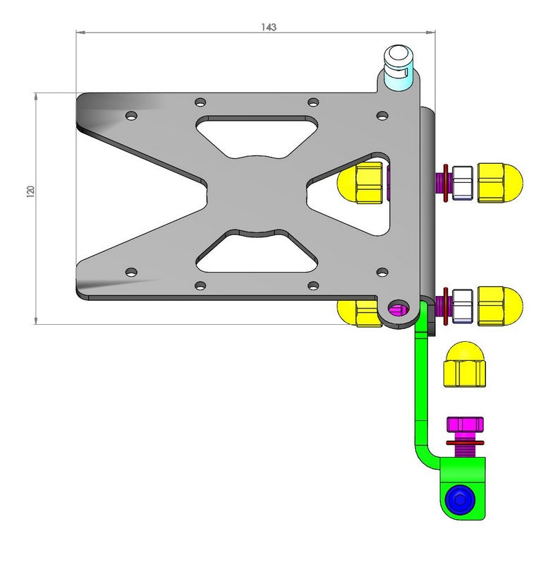 Side Mount License Plate Bracket