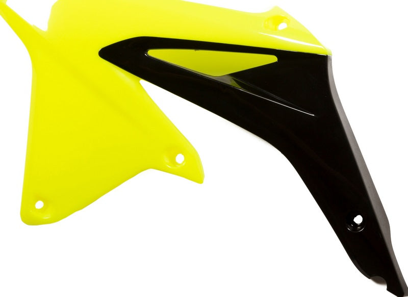 RADIATOR SCOOPS, FLUORESCENT YELLOW/BLACK