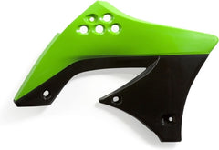 RADIATOR SCOOPS, GREEN/BLACK