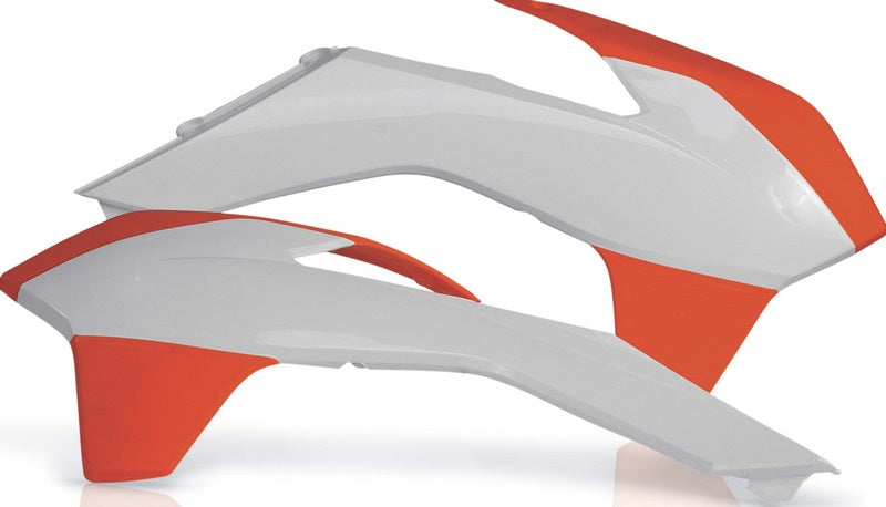 RADIATOR SCOOPS, ORANGE/WHITE