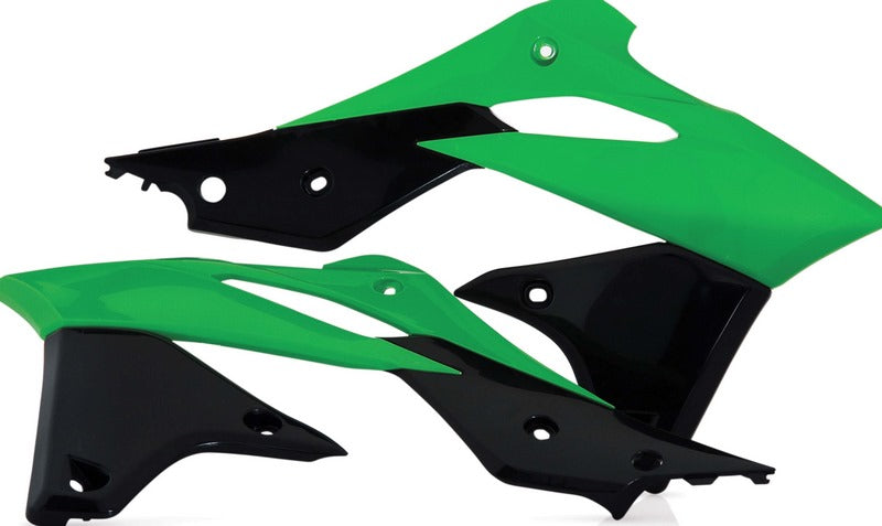 RADIATOR SCOOPS, GREEN/BLACK
