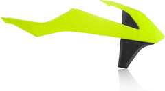 RADIATOR SCOOPS, FLUORESCENT YELLOW/BLACK
