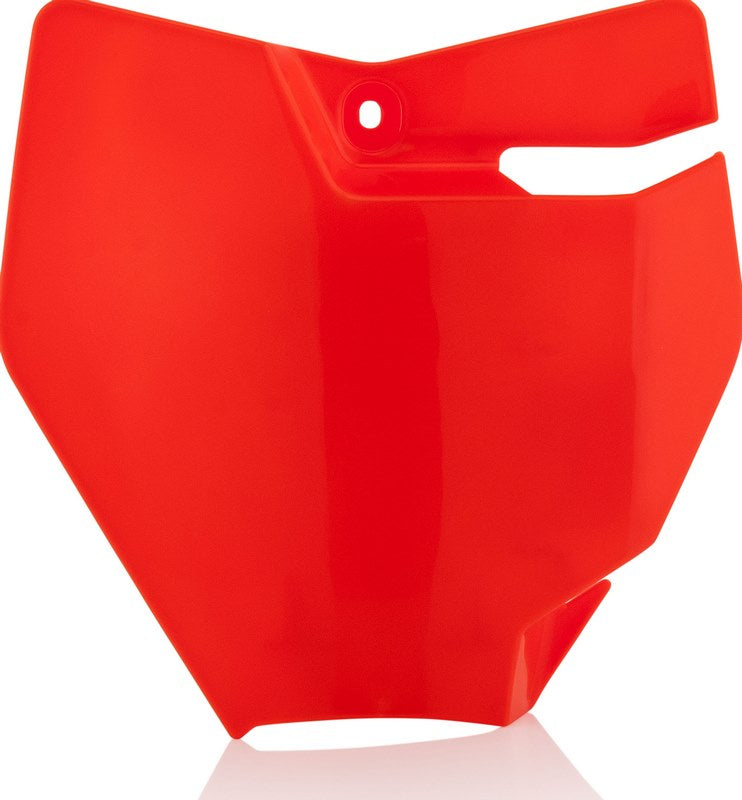 FRONT NUMBER PLATE, ORANGE FLUO