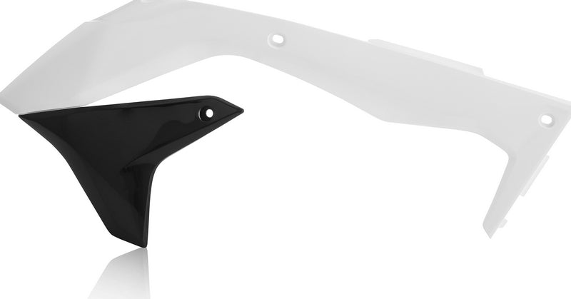 RADIATOR SCOOPS, WHITE/BLACK