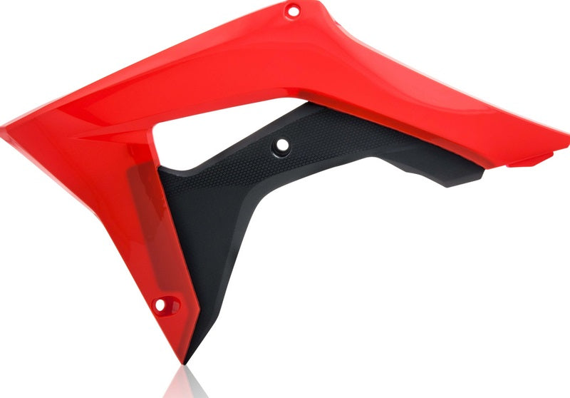 RADIATOR SCOOPS, RED/BLACK