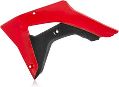 RADIATOR SCOOPS, RED/BLACK