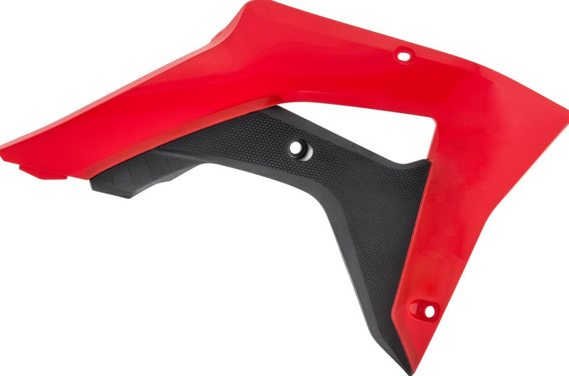 RADIATOR SCOOPS, RED/BLACK