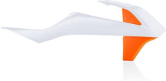 RADIATOR SCOOPS, WHITE 2/ORANGE
