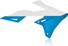 RADIATOR SCOOPS, WHITE/BLUE