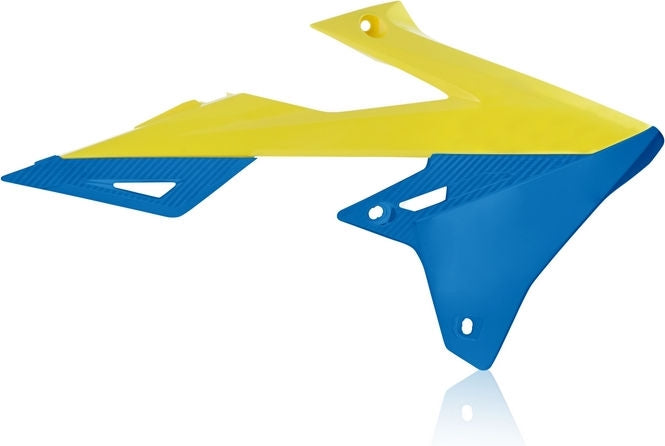 RADIATOR SCOOPS, YELLOW/BLUE
