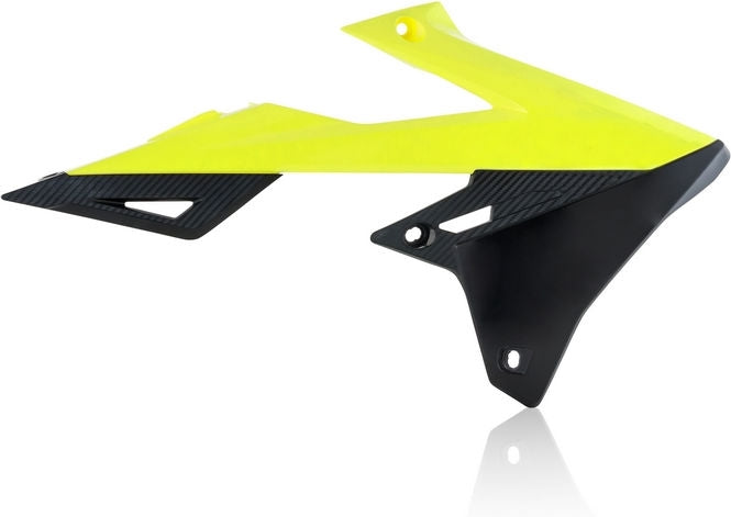 RADIATOR SCOOPS, FLUORESCENT YELLOW/BLACK