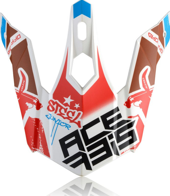 STEEL JUNIOR / ECLIPSE VISOR, WHITE/BLUE