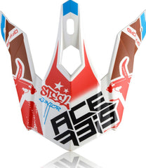 STEEL JUNIOR / ECLIPSE VISOR, WHITE/BLUE