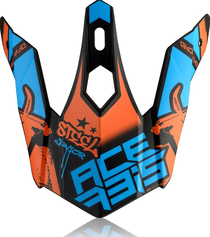 STEEL JUNIOR / ECLIPSE VISOR, BLUE/RED