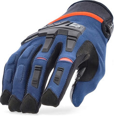 CE X-ENDURO GLOVES, BLUE/ORANGE