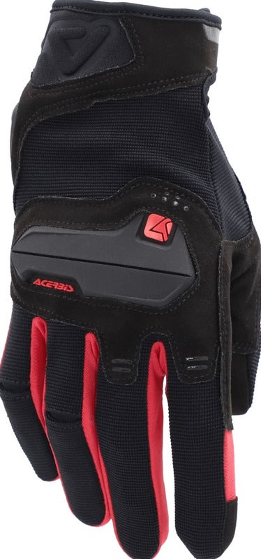 CE X-STREET GLOVES, BLACK/RED