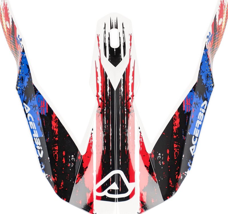 VISOR HELMET LINEAR, WHITE/BLUE/RED