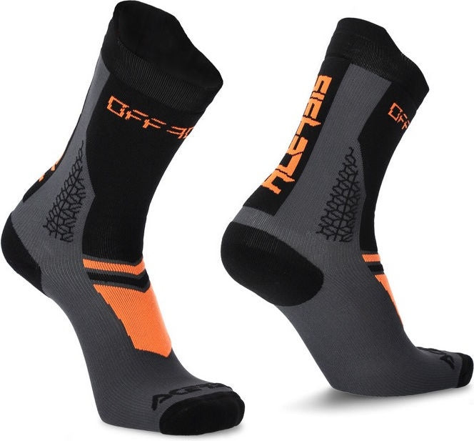 SOCKS MTB TRACK, BLACK/ORANGE