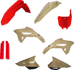 FULL PLASTIC KIT, RED/GOLD