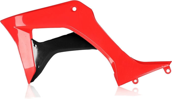 RADIATOR SCOOPS, RED/BLACK