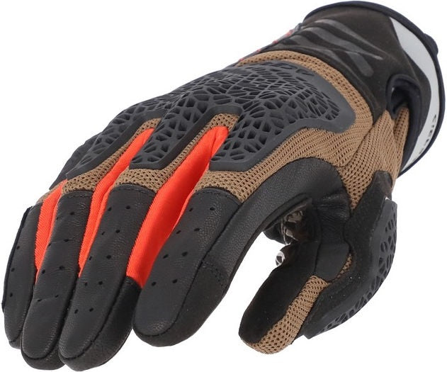 CE CROSSOVER GLOVES, BROWN/ORANGE
