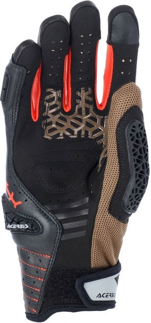CE CROSSOVER GLOVES, BROWN/ORANGE