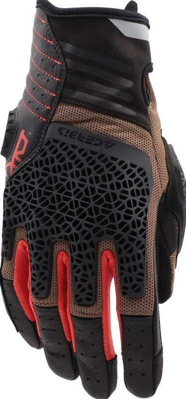 CE CROSSOVER GLOVES, BROWN/ORANGE