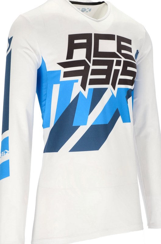 JERSEY X-FLEX THREE, WHITE/BLUE