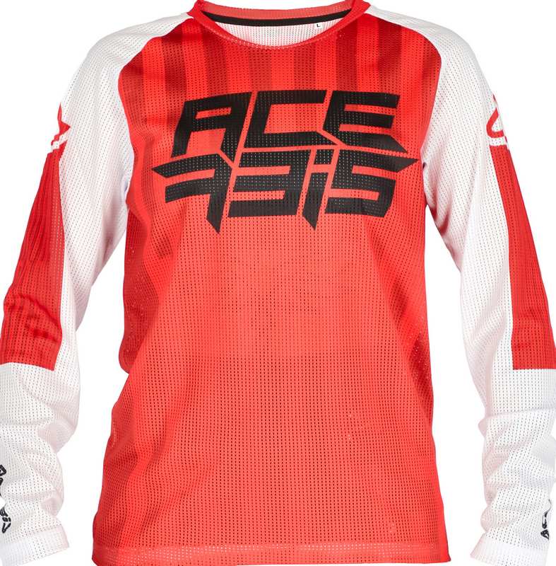 JERSEY MX J-WINDY FIVE KID VENTED, RED/WHITE