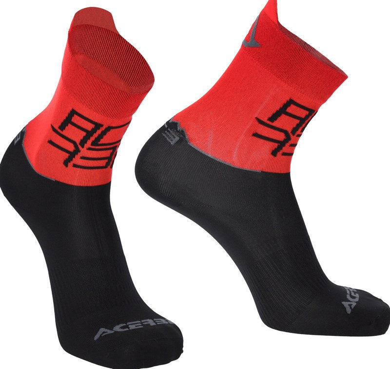 SOCKS MTB LIGHT, BLACK/RED